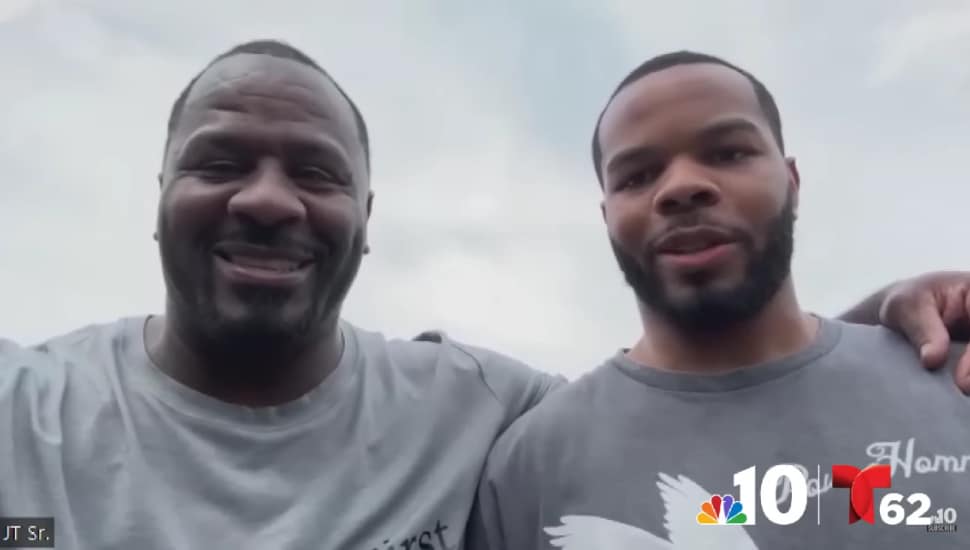 Jeremiah Trotter Sr. (left) and Jeremiah Trotter Jr, (right)