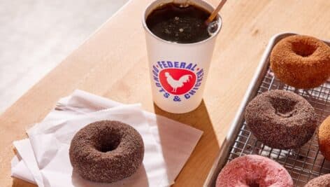 federal-donuts with coffee