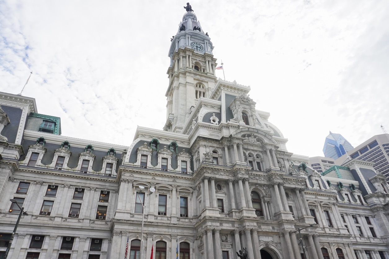 Street shot of buildings in Philadelphia