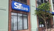 Front of an S&T Bank building.