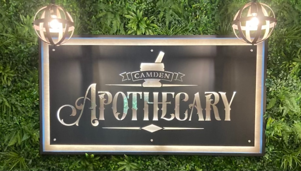 Camden Apothecary plaque.