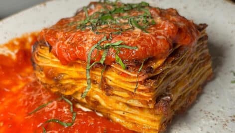 Lasagna from Mia Ragazza.