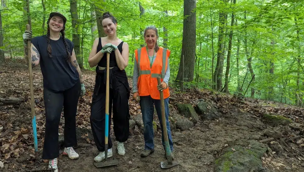 Workers at the Wissahickon Trail.