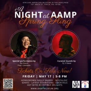 Flyer for the 'A Night at AAMP - Spring Fling' event.