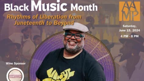 Graphic for "Rhythms of Liberation from Juneteenth to Beyond: Jazz and Blues" event.