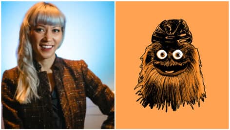 Melissa Dunphy and Gritty.