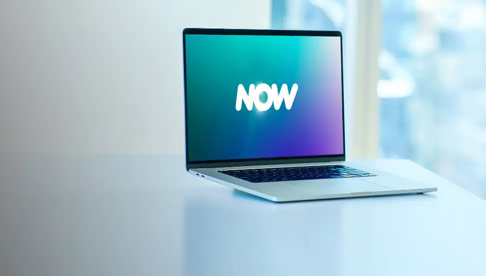 A laptop of Comcast NOW.