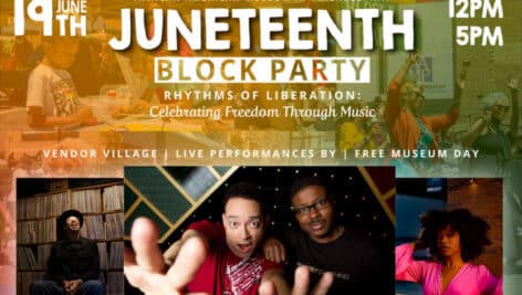 AAMP Juneteenth Block Party graphic.