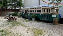 Trolley car that will soon transform into La Placita Fishtown.