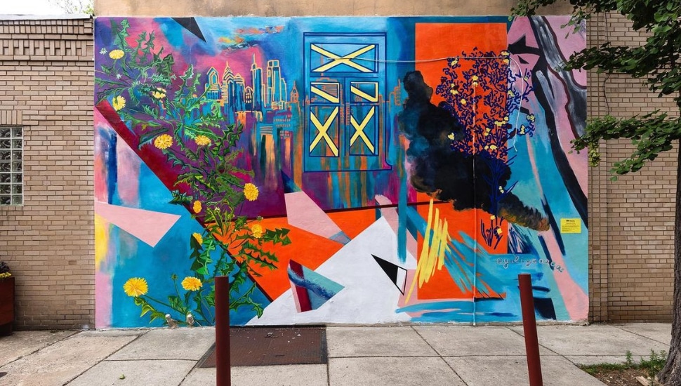 "Home is Where We Are" mural in Washington Square West.