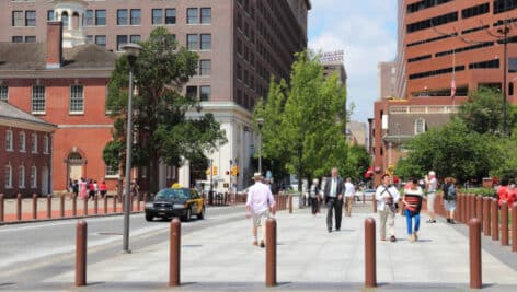 People walking.