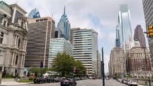 Philadelphia downtown landscape.