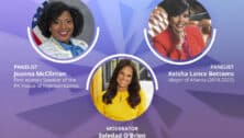 Graphic featuring Joanna McClinton, Keisha Lance Bottoms, and Soledad O'Brien.