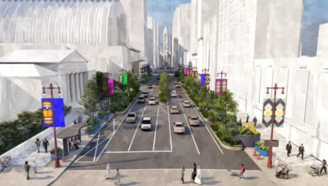 A rendering of one of the phases of the new Avenue of the Arts beautification project.