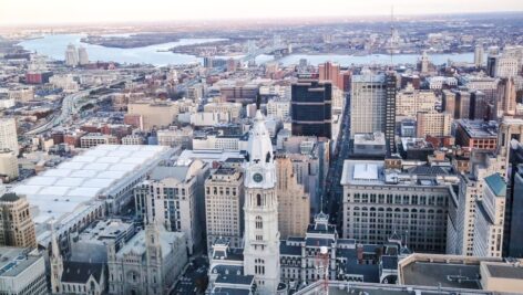 Philadelphia skyline.