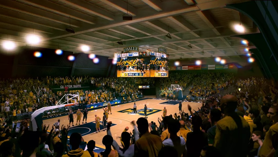 Inside La Salle's old basketball arena.