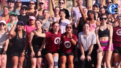 A group of women members of the Philly Slow Girl Run Club.