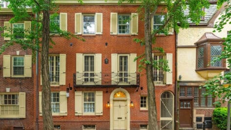 Exterior of a house near Rittenhouse Square.