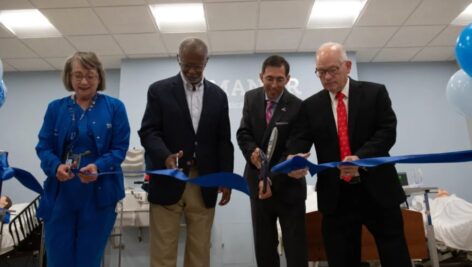 The ribbon cutting of Manor College's new Nursing Skills Lab on Friday, Sept. 20, 2024.