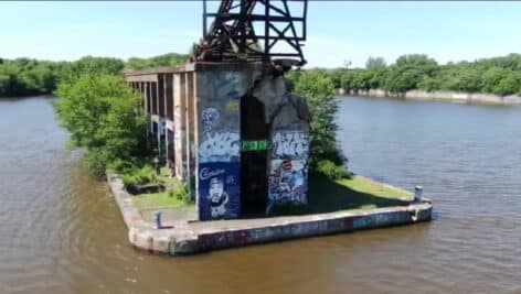 Graffiti Pier on the Delaware River in Philadelphia.