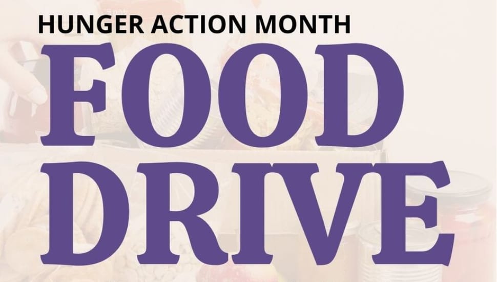 Hunger Action Month Food Drive graphic.