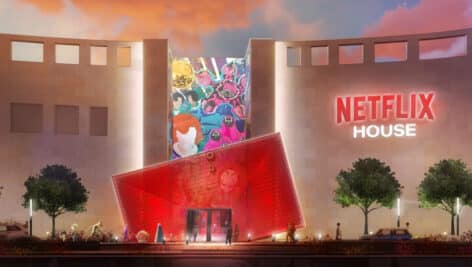 Exterior view concept of the upcoming Netflix House in King of Prussia