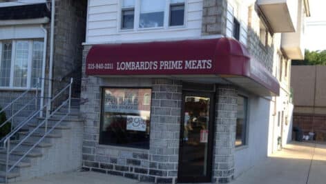 Exterior of Lombardi's Prime Meats in Packer Park.