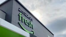 AmazonFresh sign on the side of a building