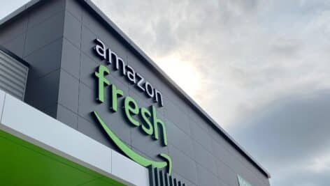 AmazonFresh sign on the side of a building