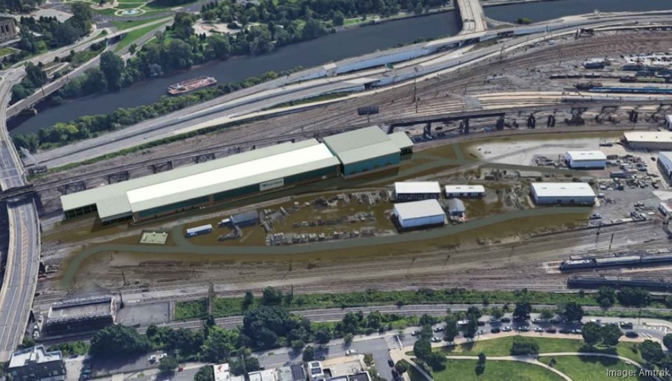 Rendering of new Amtrak project near 30th Street Station.