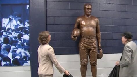 Bert Bell statue unveiled at Franklin Field.