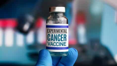 An experimental cancer vaccine.