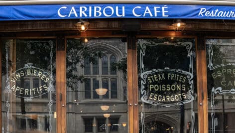 Caribou Cafe storefront.