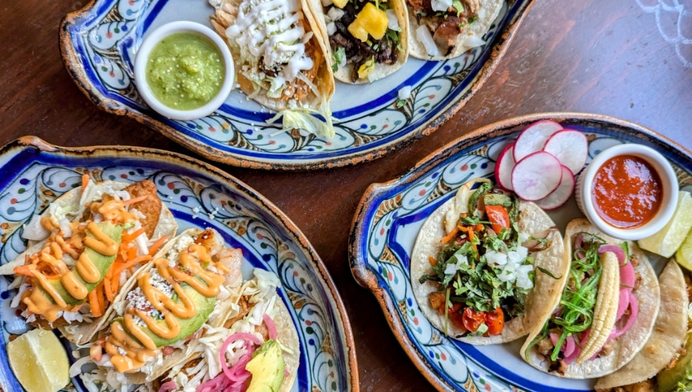 An array of tacos.