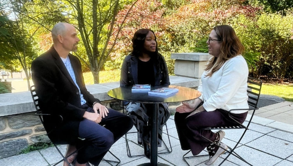 From left are Penn State Abington rehabilitation and human services faculty Michael Lavetsky, Abby Akande and Stacey Conway. They collaborated on a new textbook that guides students through the internship and career development and exploration processes.