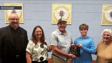 Billy Carberry with award.