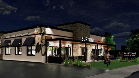 A rendering of Burton's Grill & Bar coming this month to downtown Wayne.