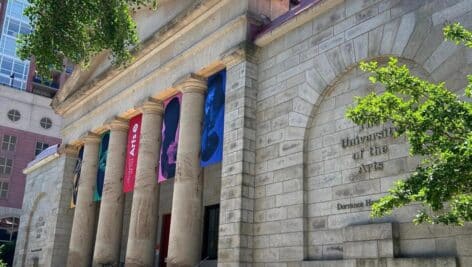 Exterior of Dorrance Hamilton Hall.