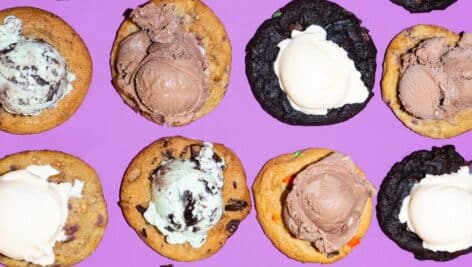 Various cookie flavors from Insomnia Cookies.