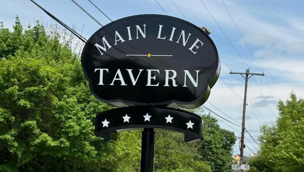 Main Line Tavern sign.