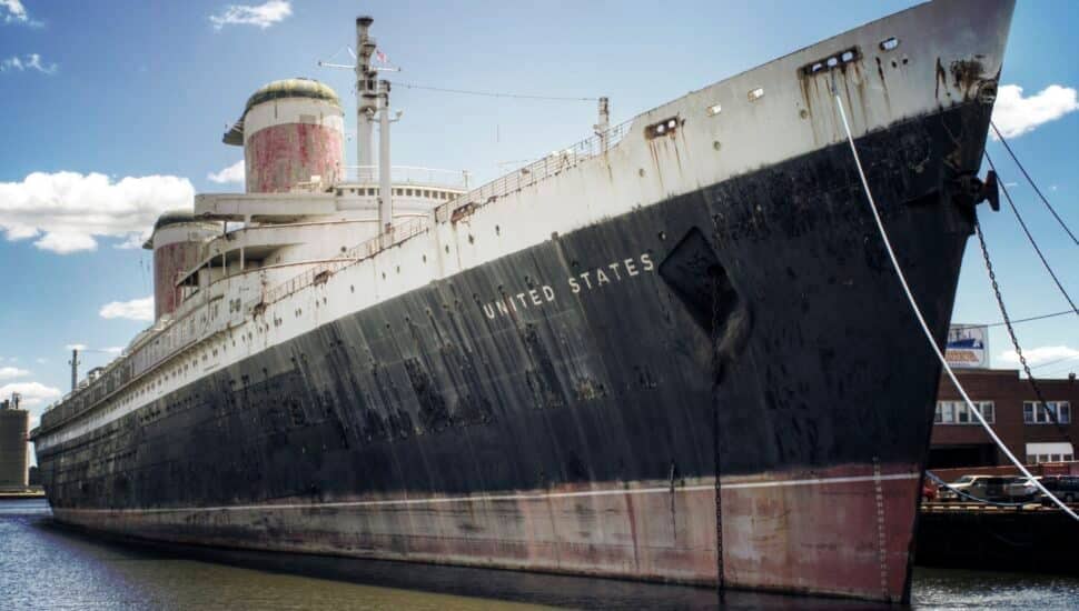 The SS United States ocean liner.