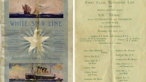 Titanic brochure from 1912.