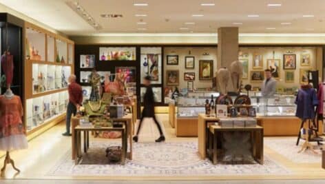 People inside the Barnes Foundation gift shop.