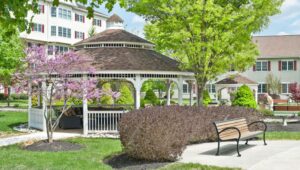 A gazebo at Freedom Village at Brandywine in Chester County.