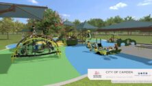 A rendering of the Jake's Place Play Area in Camden Park.