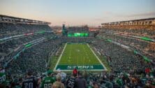 Eagles fans inside Lincoln Financial Field in Philadelphia.