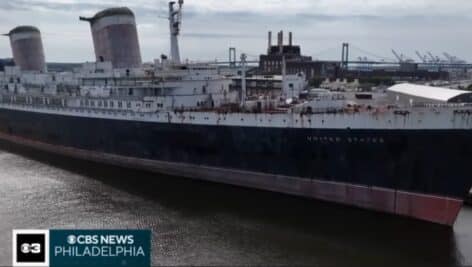 SS United States on the water.