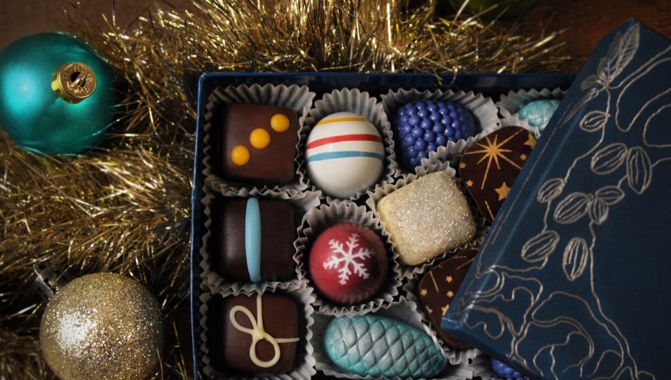 An assorted box of chocolates from Shane Confectionery.