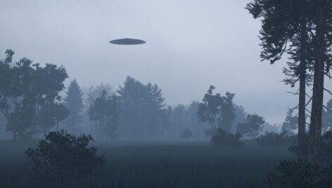 UFO in the fog.