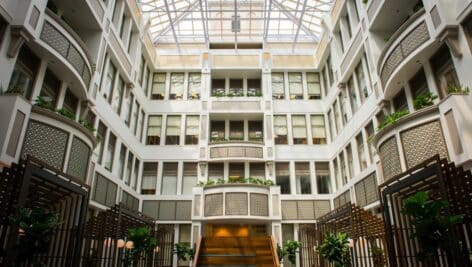 Inside the Wanamaker building.